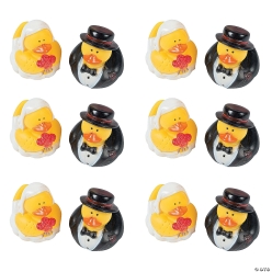 Bulk Bride & Groom Rubber Ducks - 36Pk