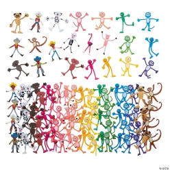 Mega Vinyl Bendable Toy Assortment - 100 Pack