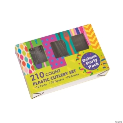 Clear Plastic Cutlery Sets for 70