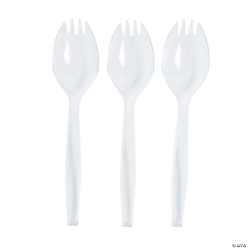 Bulk Clear Plastic Sporks - 50 Ct.