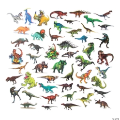 Dinosaur Images Vinyl Sticker Assortment-50Pk