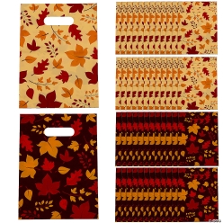 BULK Fall Leaf Plastic Goody Bags - 50Pk
