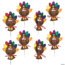 BULK Felt Turkey Lollipop Covers - 48Pk