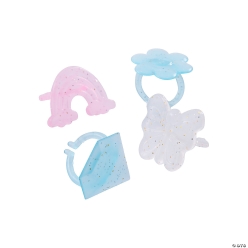 Bulk Glitter Rings - 48Pk