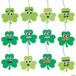 Goofy Shamrock Ornament Craft Kit-72Pk