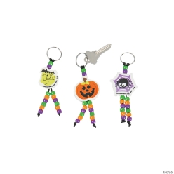BULK Halloween Beaded Key Chain Craft Kit - 50Pk