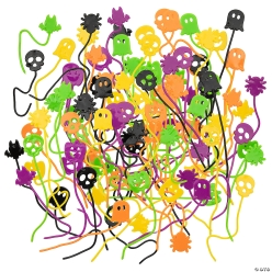 Bulk Halloween Sticky Characters on String-250Pk