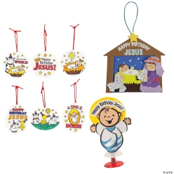 Bulk Happy Birthday Jesus Craft Kit Assortment-72Pk