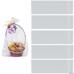 Bulk Large Clear Cellophane Git Basket Bags-200Pk