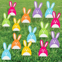 Easter Bunny Yard Signs - 24Pk