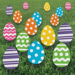 Easter Egg Yard Signs - 24Pk
