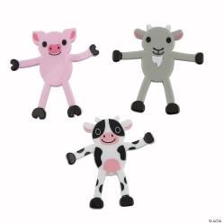 Cows in Farm Characters Bendables - 48Pk
