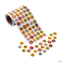Thanksgiving Sticker Roll - 1000Pk
