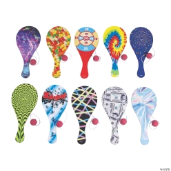 Bulk Paddle Ball Game Assortment - 60Pk