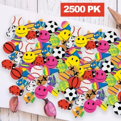 SUPERSAVER Mega Small Eraser Assortment - 2500 Pack