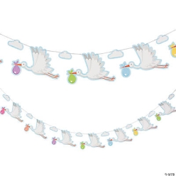 Bundle of Joy Stork 7 ft. Garland