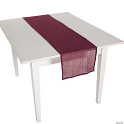 Burgundy Gauze Table Runners -3Pk