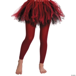 Burgundy Team Spirit Footless Tights