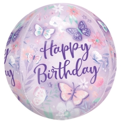 Butterfly Flutter Orbz Foil Balloon