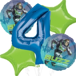 Lightyear Age 4 Giant Balloon Bouquet