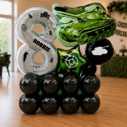 *Camo 6 Ft Airfill Personalized Balloon Column Kit