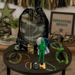*Camouflage Keepsake Tote Bag with & Toys