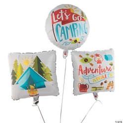 Camp Party Mylar Balloons - 3Pk