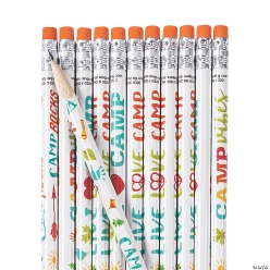 Camping Wood Pencils - 18 PK