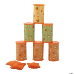 Halloween Candy Corn Theme Can Toss Game Set