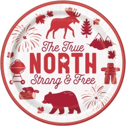Canada Day True North Dinner Plates - 8 Pk
