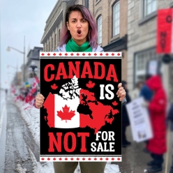 Canada Is NOT For Sale Corrugated 24