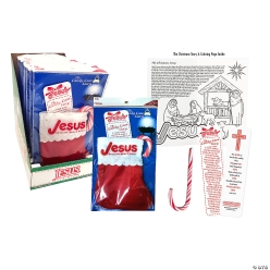 Jesus Sweetest Name I Know Candy Cane Story Stocking Stuffer-12P