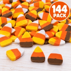 BULK Halloween Candy Corn Erasers - 144Pk