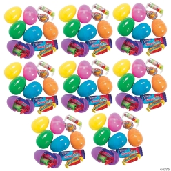 Candy Filled Bright Easter Eggs - 144 PACK