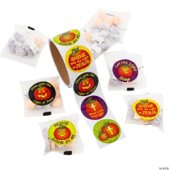 Halloween Candy with Christian Stickers for 57