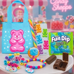 *Candy Party Fabric Tote w/9 Gifts