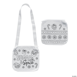 Christmas Sugar & Spice Canvas CYO Crossbody Bags-6Pk