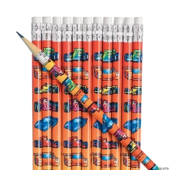 Race Car Wood Pencils - 24 Pack