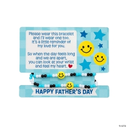Happy Father's Day Dad & Me Bracelets on Card for 12