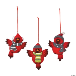Cardinal Ornaments - 12 Pk