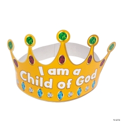 Religious Child of God Cardstock Crowns-12Pk