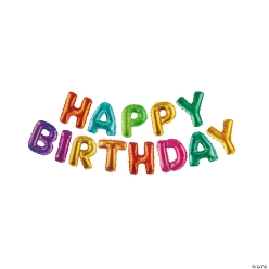 Happy Birthday Balloon Letter Cardstock Garland
