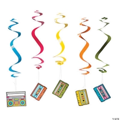 Totally 80s Hanging Swirls - 12Pk