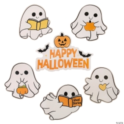 Halloween Ghost Spooky Wall Cutouts - 6Pk