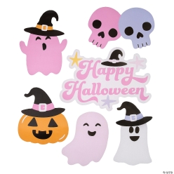Happy Halloween Cute Character Wall Cutouts-6Pk
