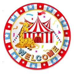 Carnival Circus Dessert Plates - 10 PK