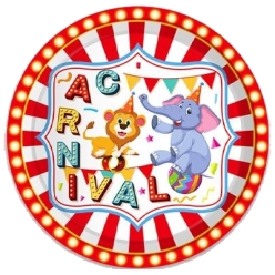 Carnival Circus Dinner Plates - 10 PK