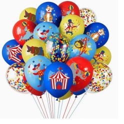 50% OFF: Carnival Full Colour Large Latex Balloons - 18 PK
