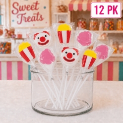 Carnival Cherry Flavoured Lollipops - 12 PK