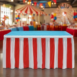 Carnival 14 Foot Striped Table Skirt